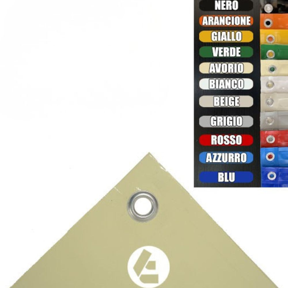 Telo in PVC su Misura 900 g/m² – Occhiellato o Non Occhiellato