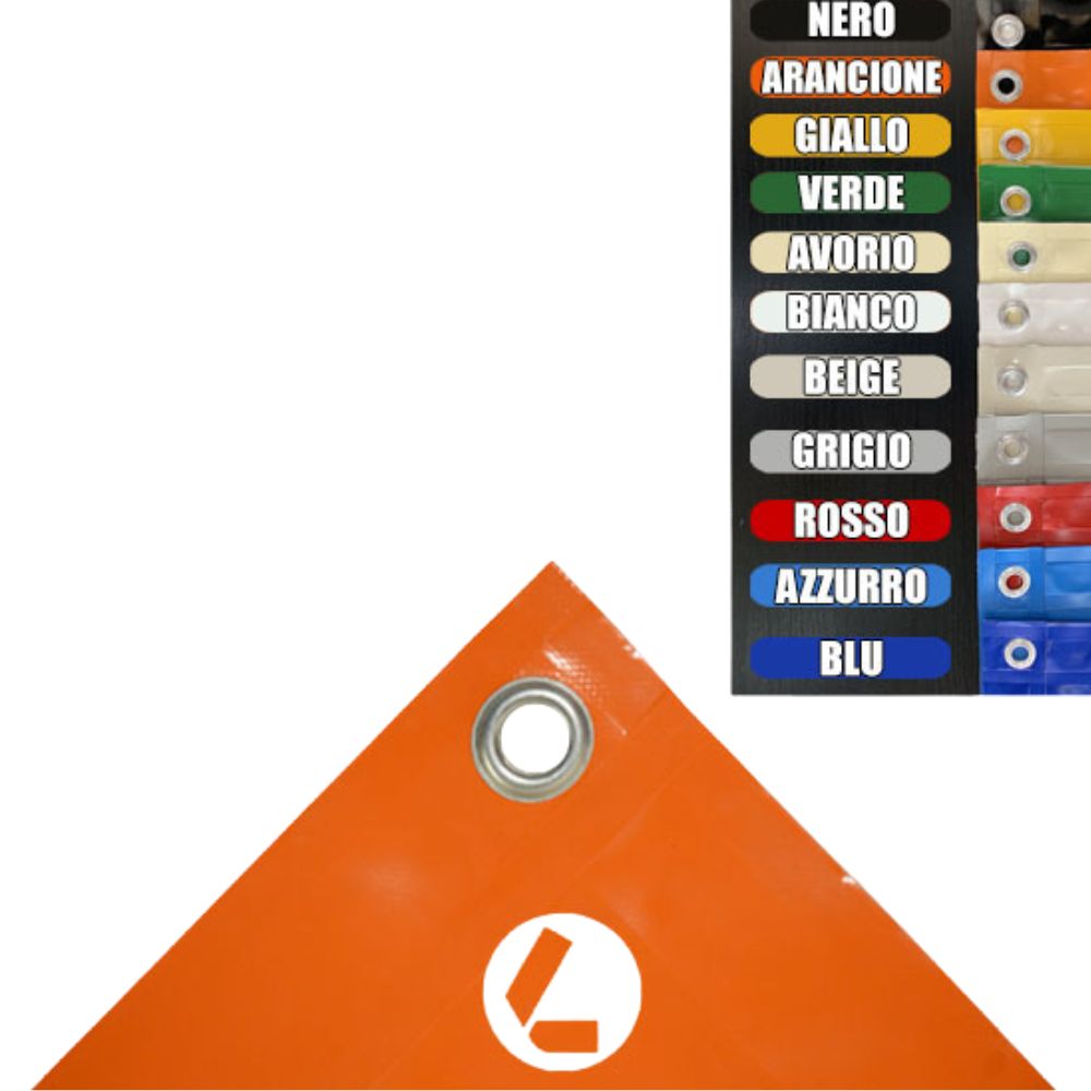 10 x 10 m telo PVC 650 g/mq - resistenza ad alte temperature +70/-40 C - telonando.it