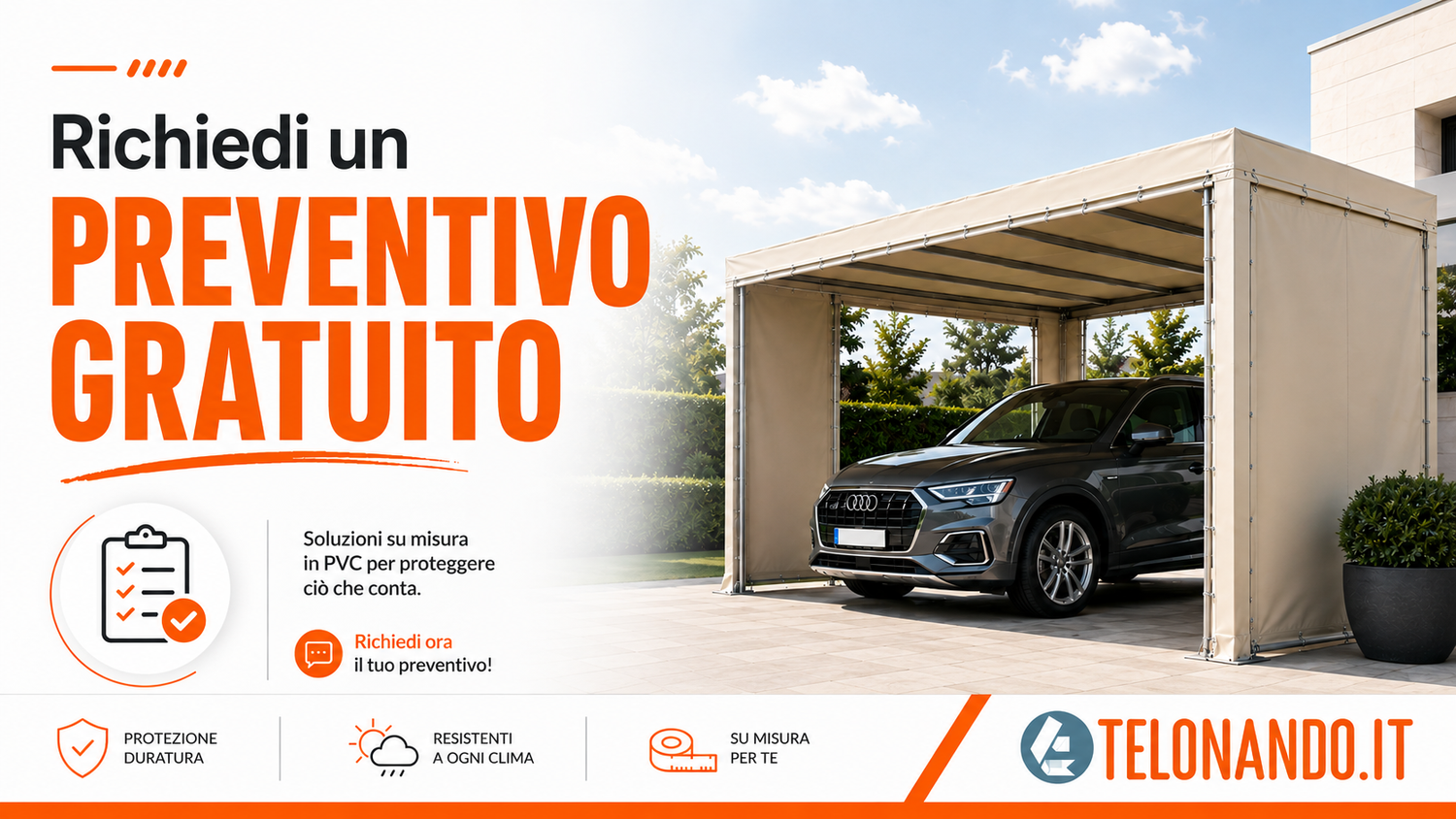 richiedi preventivo per telo pvc su misura telonando