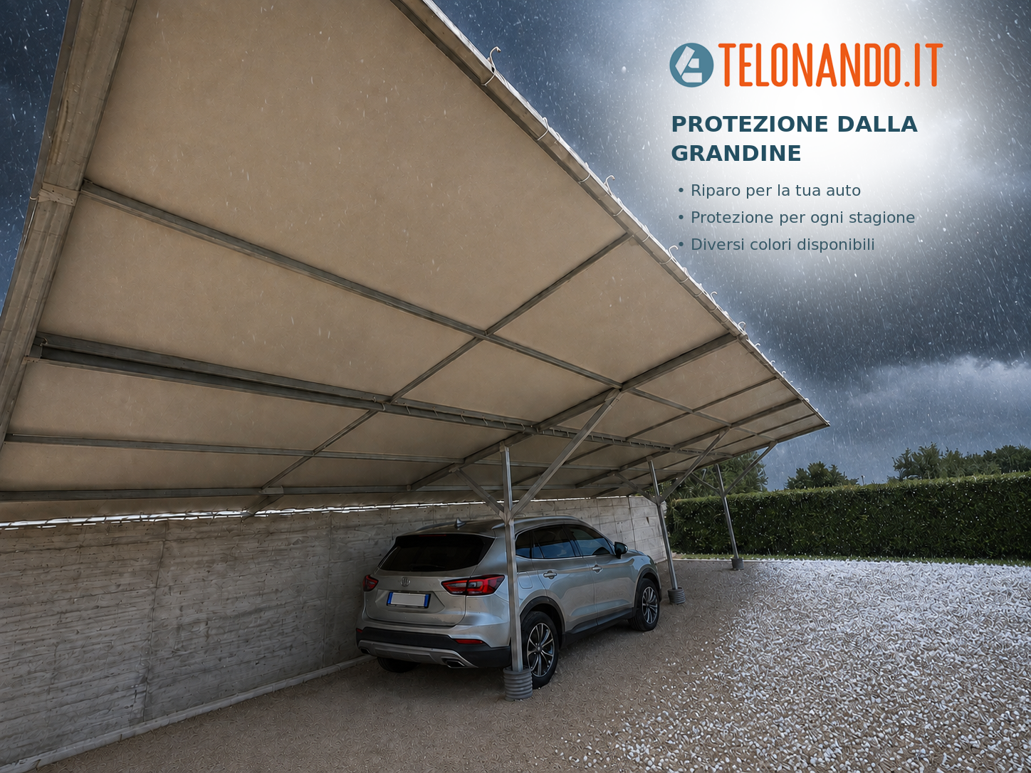 telo in pvc per la protezione dell'auto dalla grandine - telonando
